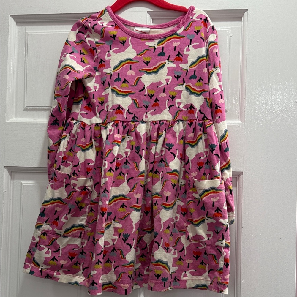Hanna Andersson Pink Unicorn Kids Dress